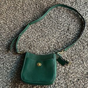 Green Coach Chaise 19 crossbody purse with adjustable strap